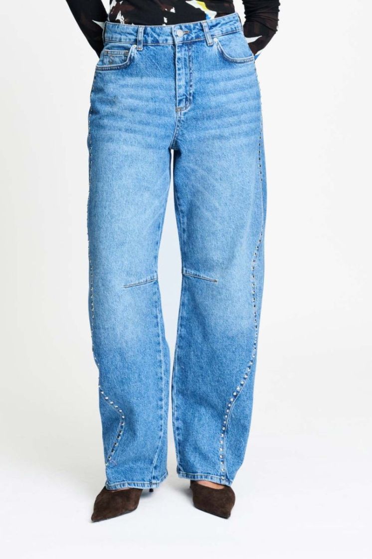 Denim bleu moye